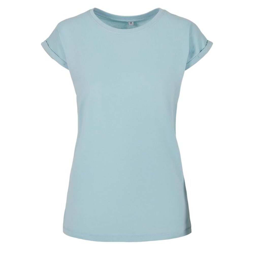 Build Your Brand Womens/Ladies Extended  T-Shirt / Ocean Blue